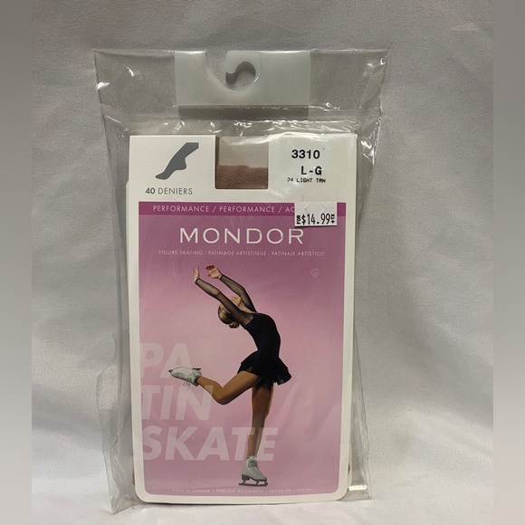 Mondor 3310 Footed Women’s Light Tan Tights - Picture 3 of 9